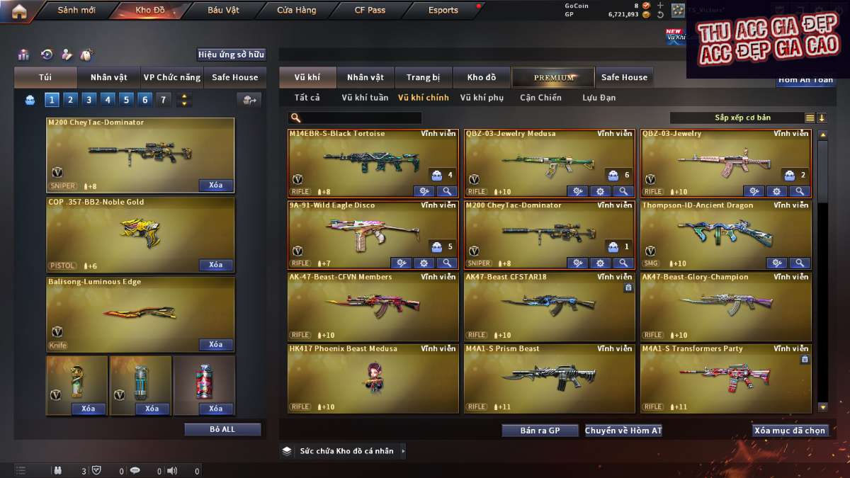 shop acc cf uy tin gia re